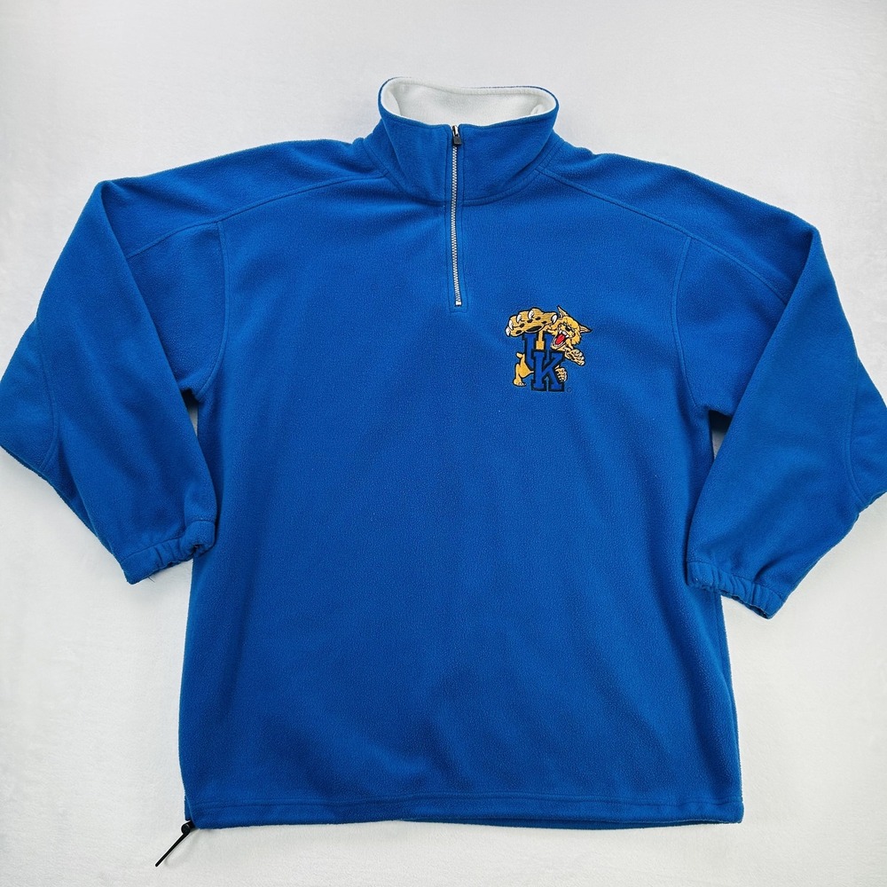 Kentucky Wildcats Pullover Jacket Mens 2XL Blue NCAA Basketball Fleece Mirage